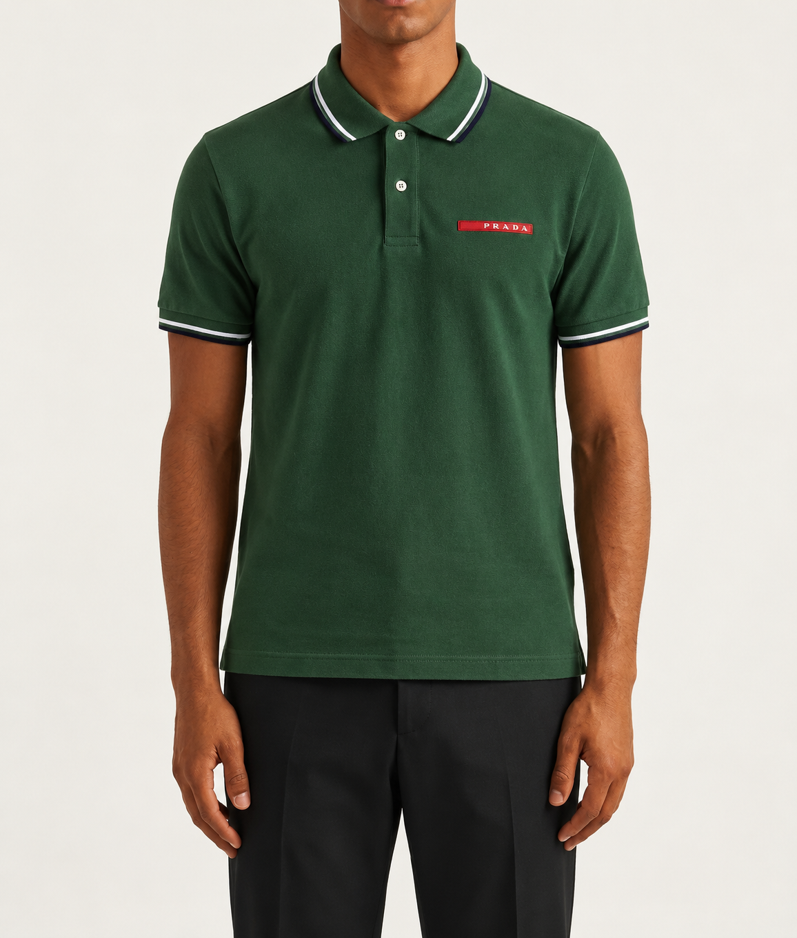 Prada Polo dunkelgrün S